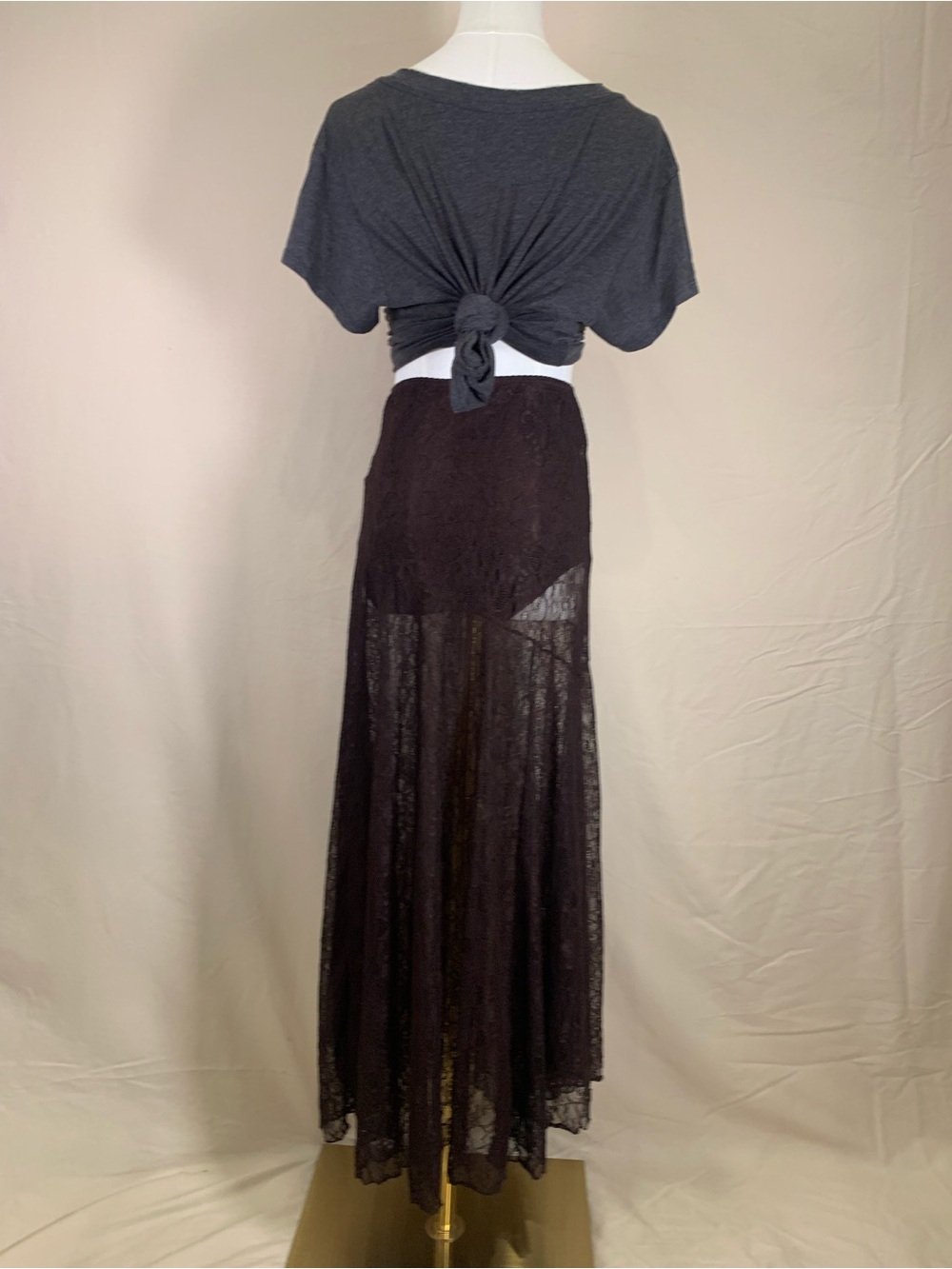 Ronny Kobo Chase Lace Maxi Skirt Espresso Brown Small - Picture 12 of 12